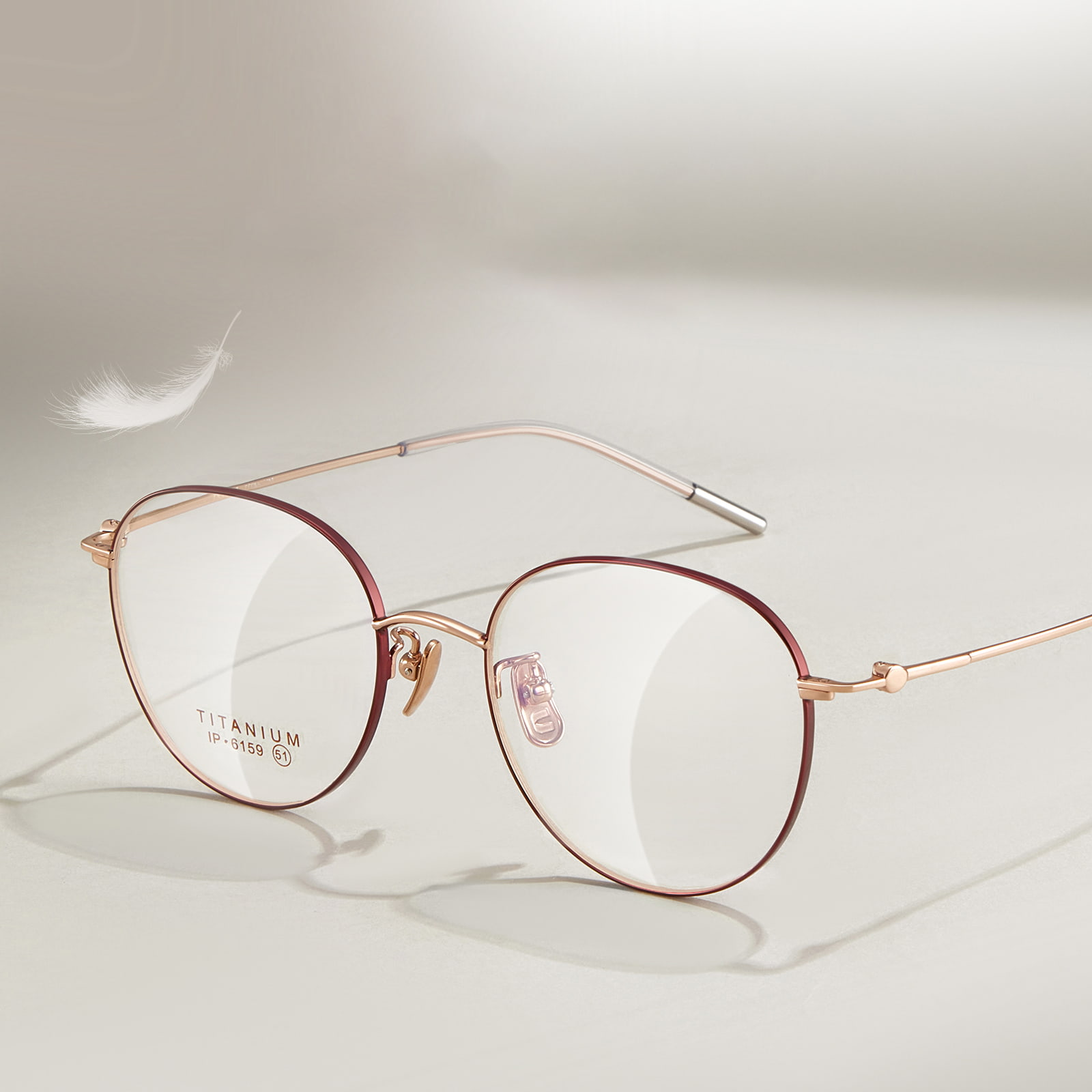 6159 Oval İnce Titanyum Cam