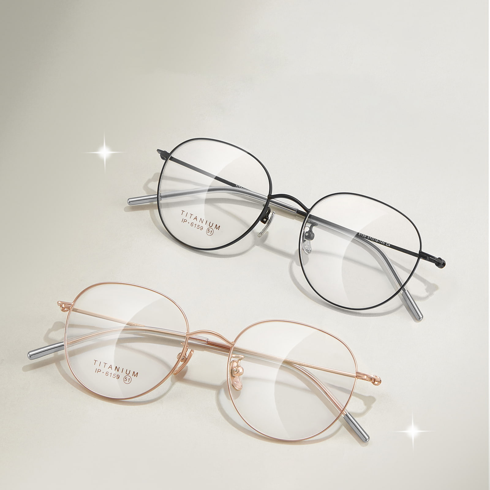 6159 Oval İnce Titanyum Cam